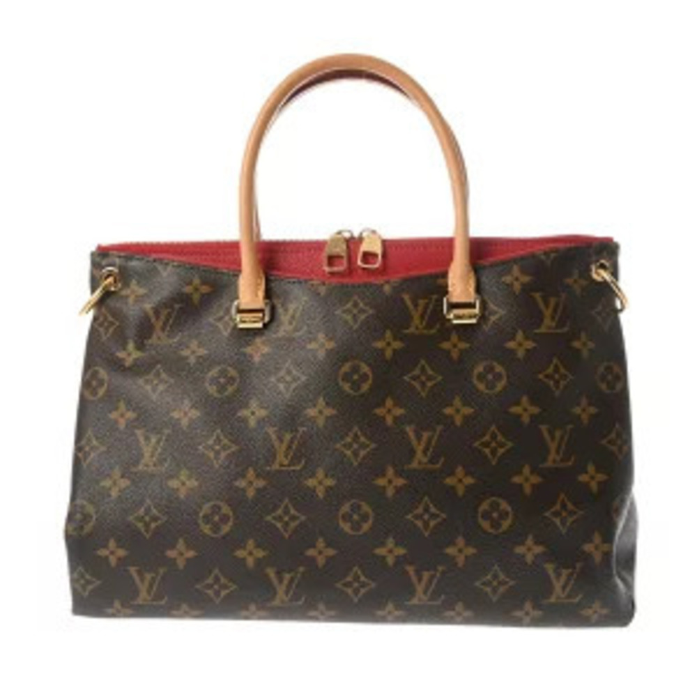 Louis Vuitton Monogram Pallas Cerise Red Canvas Handbag
